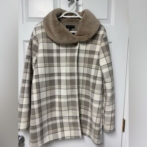 Ellen Tracy Tan Faux Fur Coat